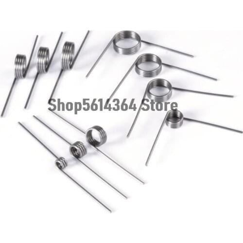 10Pcs 0.3 0.4 0.5 0.6 0.7 0.8mm Spring Steel or 304 Stainless Steel Small V Shaped Coil Torsion Spring 90 135 175 180 degree