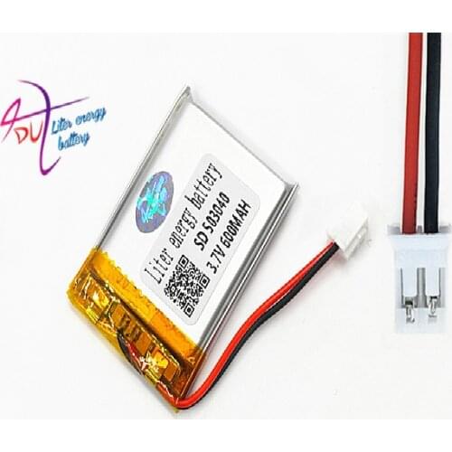 10 pcs 503040 3.7V 600mAh JST PH 2.0mm 2pin Lithium Polymer Rechargeable Battery For Mp3 DVD Camera GPS bluetooth electronics