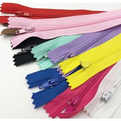100 pcs Mix Color Nylon Coil Zippers Tailor Sewing Tools Garment Accessories 9 Inch