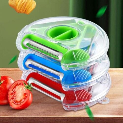 3 in 1 Peeler Slicer Shredder Vegetable Fruit Peeler Julienne Cutter Multi Stainless Steel Blade Grater Zesters Kitchen Tools