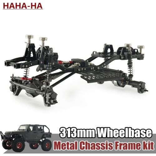 313mm Wheelbase Metal Chassis Frame kit With Prefixal Planetary Gearbox Portal Axle for 1/10 RC Crawler SCX10 Off Road Truck