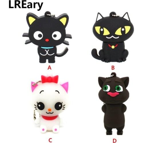4 styles lovely cat usb flash drive memory stick 32gb 64gb 4gb 8GB 16gb big eyes animal pendrive mini cute gift pen drive