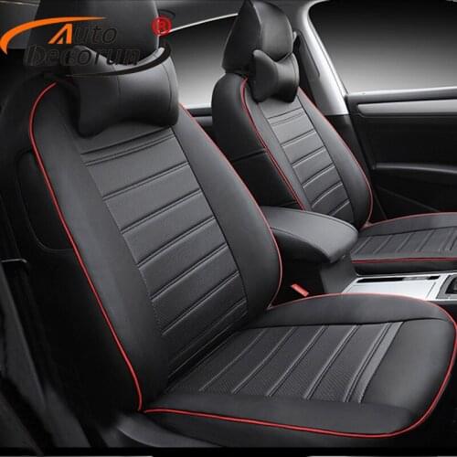 AutoDecorun PU leather Automobiles seat covers for volvo xc70 accessories custom car seat covers cushion supports headrest cover