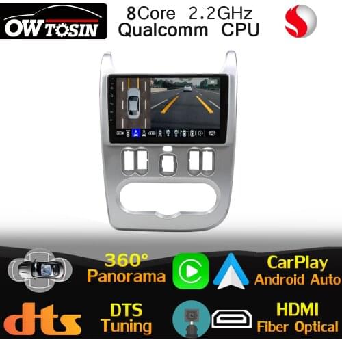 Qualcomm CPU Android For Renault Logan 1 Sandero Lada Largus Dacia Duster Car Radio 360 Panoramic GPS Navi Auto DTS HIFI 4G LTE