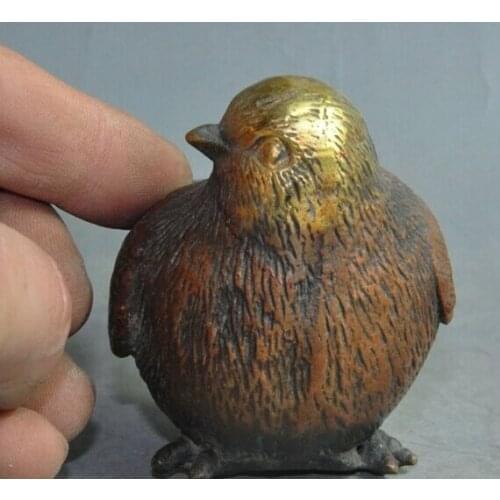 Auspicious chinese fengshui animal bronze gilt Peace Pigeon Dove Bird statue