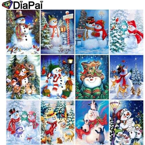 DIAPAI 5D DIY Diamond Painting 100% Full Square/Round Drill "Cartoon snowman" 3D Embroidery Cross Stitch Home Decor