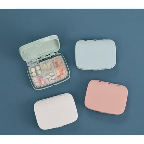 Weekly Pill Box Travel Pill Case Splitter Foldable Pill Organizer Medicine Box with Seal Ring Moisture proof Tablet Dispenser