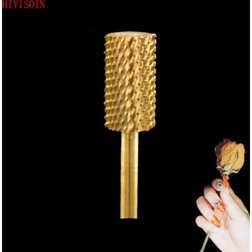 HIVISOIN -10PCS- Carbide nail grinding head-Large Barrel Bit - 60010040 -C