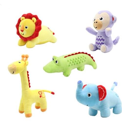 Colorful animal plush doll toy zoo baby soothing accompanied by plush doll toy living room bedside decoration to send gifts