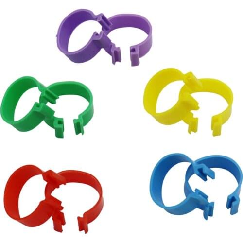 16mm/20mm Chicken foot ring Chicken coop Feeding supplies 5 Colors Buckle type Clip rings Farm Equipment 150 Pcs