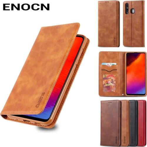 Magnetic FlipCase For Samsung Galaxy A8s Case Samsung A8s Cover Leather Wallet Card Slots Luxury Retro Folding Phone Case