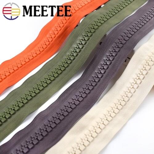Meetee 1/2Meters No.20 Extra Large Resin Zippers for Tent Outdoor Luggage Garment Zip Repair Sewing Accessories DIY Craft ZA029