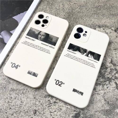 Street Mona Lisa ow soft Case For iPhone 11 12 Pro Max mini 7 8 6 6S Plus XR X XS MAX se Liquid silicone phone Cover fundas capa