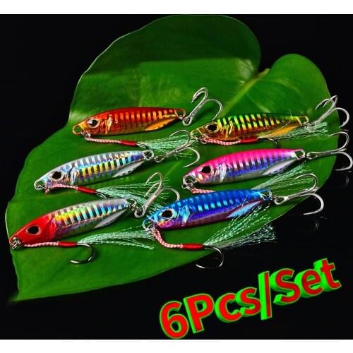 6 Pcs/Set New Cast Metal Bait Spinner Spoon Fishing Lures Jigs Trout Fishing Hard Baits Tackle Pesca Fish Jigging lot bait