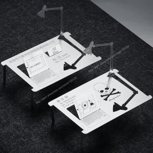 Personalized stainless steel business card hollow metal membership card foldable stainless steel card