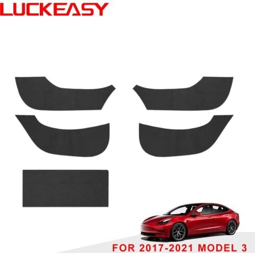 LUCKEASY Tesla Model 3 2017-2021 Interior Door Kick Pad Hidden Threshold Pad B-pillar Sticker Trunk Protection Anti-scratch Pad