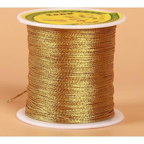 Silver/ Golden Color Cord Thread Chinese Knot Macrame Cord Bracelet Braided String DIY Beading Thread