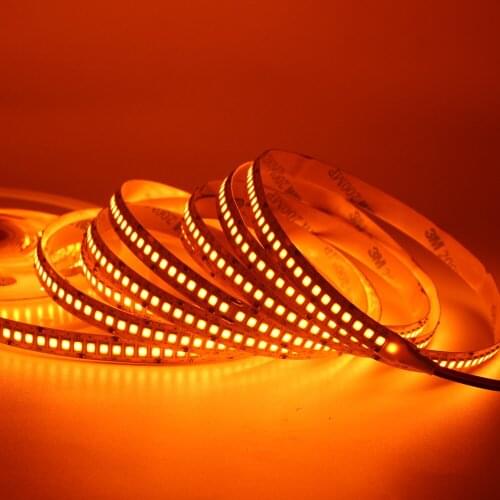 DC12V led strip lights SMD 2835 Waterproof 240LED/M Lamp String Flexible Tape Ribbon orange White decoration for wall bedroom