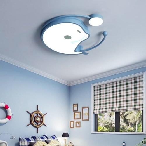 Led Ceiling lights for kids Room Bedroom Modern Dimmable Light Fixtures for ceiling lamp boy Creative child dolphin chandeliers