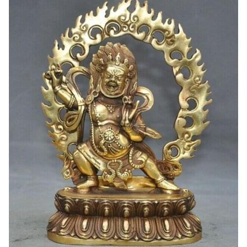 Tibetan Tantra Buddhism Brass Mahakala Dorje Wrathful Deity Buddha Buddha Statue