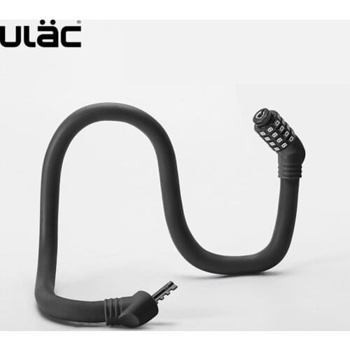 ULAC Cycling Lock MTB Road Bike Password Key Anti-Sheft Memory 4 Colors Ultralight Portable Steel Lock Bicycle Safe Accessories