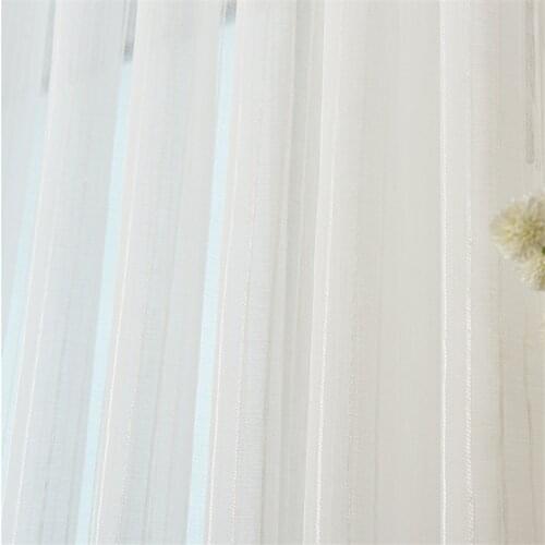 Curtain for Bedroom Window White Decoration Left and Right Biparting Open Tulle Curtains Strip Living Room Sheer Kitchen Curtain