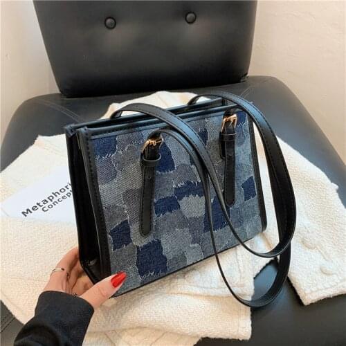 Luxury Women Denim Handbags Fashion Shoulder Bags Designer Ladies Small Travel Bag High Quality Female Casual Tote Messenger Bag