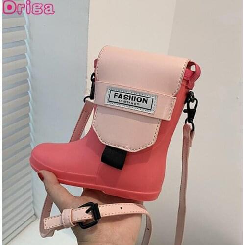 Driga Female Shoulder Bags Women 2021 New Fashion Rain Boots Crossbody Bags Mobile Phone Handbag Pu Leather Casual Messenger Bag