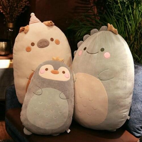 1PC 45-80cm New Penguin Plush Toy Stuffed Soft Animal Fat Dinosaur Pillow Doll Cushion Gift For Baby Kids Present Girl Friend