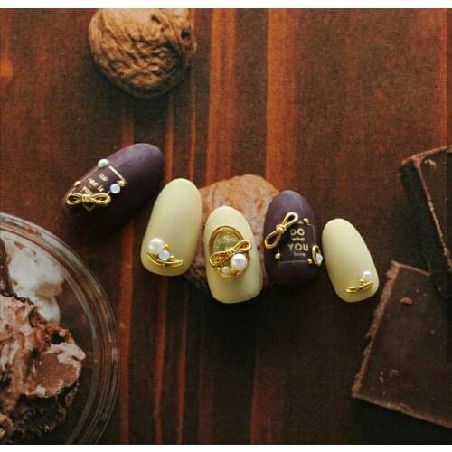 100pcs/lot 3D Alloy Bow Nail Art Rose Gold Silver Nail Rivets & Studs Manicure Nail Art Accessories Nail Decoration Nails Charms