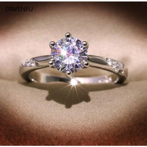 14K white Gold 1.5 Carats Diamond Ring for Women Luxury Engagement Bizuteria Anillos Gemstone 14K Gold and Diamond Wedding Ring