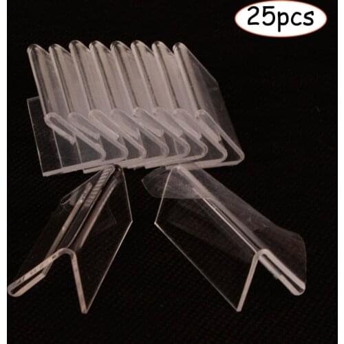 25pcs 20*40mm Mini Sign Display Holder Price Card Tag Label Counter Top Stand For Sign Stands Poster Racks Clips Price Tags
