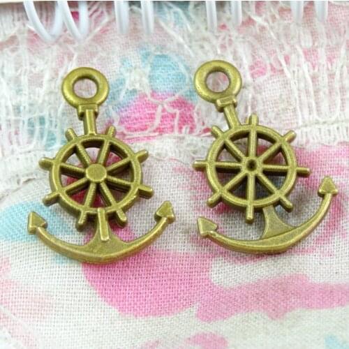 80pcs 21*14MM Antique Bronze Plated Anchor Charms Pendant For DIY Necklace Bracelet Jewelry Accessories