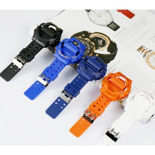 Watch accessories resin matte strap for Casio G-SHOCK GD GA GLS-100 110 120 mens and womens sports watch with shell set