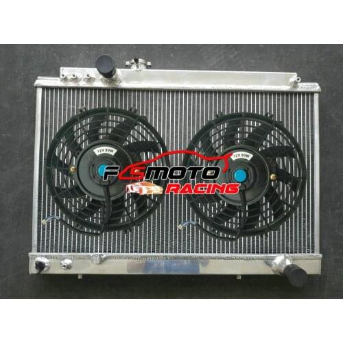 Aluminum Radiator & FAN For 1986-1992 Toyota Supra MK3 JZA70 A70 3.0L Turbo MT 7MGTE 7MGE MA70