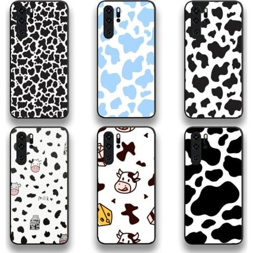 Mick Cow Pattern Print Phone Case For Huawei P20 P30 P40 lite E Pro Mate 40 30 20 Pro P Smart 2020