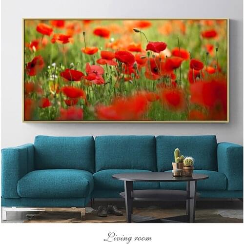 Poppy Flower Canvas Art Wall Paintings For Bed Room Wall Decorative Pictures Realist Flowers Pop Art Canvas Prints Home Decor