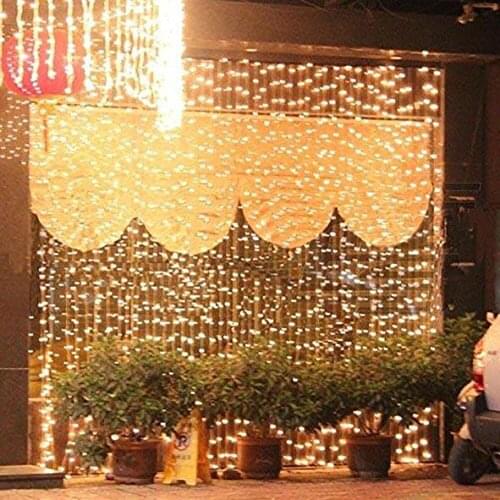 Exquisite Curtain Lights 3x3m 300 LED Fairy Lights, Indoor And Outdoor Light Strings With 8 Modes Of Remote Control