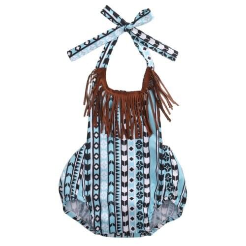 Newborn Baby Kids Girl Tassel Bodysuit Romper Jumpsuit Palysuit Outfits Costume