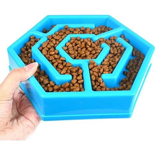 Pet Stomach Feeding PP Maze Avoid Choking Slow Eat Bowls Dog Cat Food Water Bowl Pet Feeder Supplies Portable Dog Bowl