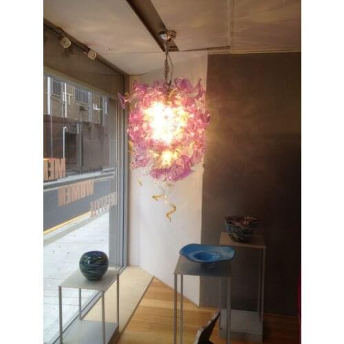 Pretty Light for Bar Hall Restaurant Hand Blown Glass Chandelier Lighting Flower Pipes