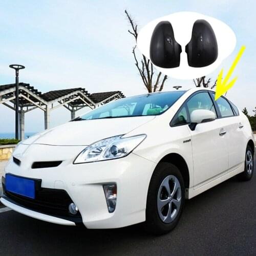 Car ABS Carbon Fiber Rearview Mirror Cover Cap Side Turn Signal Mirror Cover for Toyota Prius 2010-2015