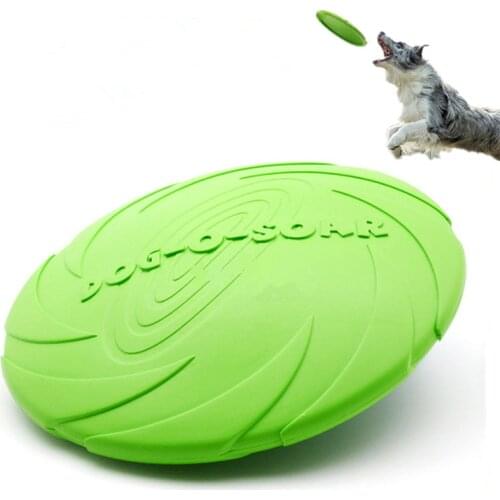 Dog Flying Disc Soft Flexible Rubber Fun Floating Foldable Flyer Disc Dog Flying Saucer Toy For Interactive Dog Toy