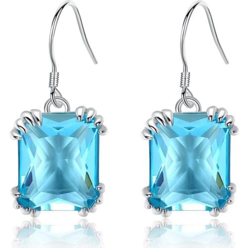 New Female High Quality Fashion Jewelry Crystal Drop Earrings Rhinestone Earring For Women Wedding Jewelry