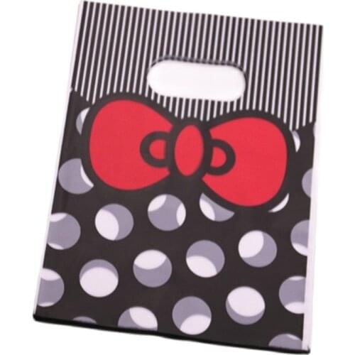 New Style Wholesale 100pcs/lot 15*20cm Luxury Fashion Wedding Packaging Bags With Dot Pochette Cadeau Plastique for Party