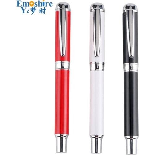Factory Wholesale Metal Ink Sac Fountain Pen Business Advertising Gift F Tip Engraving LOGO Brand Stationery P586