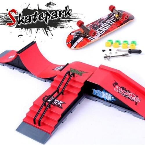 Finger Skateboards Skate Park Ramp Parts for Tech Practice Deck Children Gift Set Fingerboard Toys for Kids Gifts