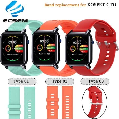 Wrist band for KOSPET GTO Smartwatch Fitness Tracker accessories strap replacement for KOSPET gto Sports silicone Band bracelet