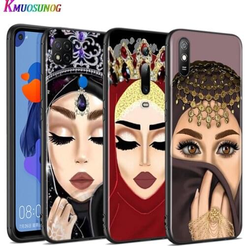 Silicone Cover Arabic Hijab Girl Queen For Xiaomi Redmi 9T 9 9C 9A 9AT 9i 8 8A 7 6 Pro 7A 6A 5 5A 4X Plus Phone Case