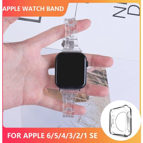 Slim Transparent Jelly Band For Apple Watch 44mm 40mm Series Se/654 Clear Strap on Smart Iwatch 123 38mm 42mm Bracelet Watchband